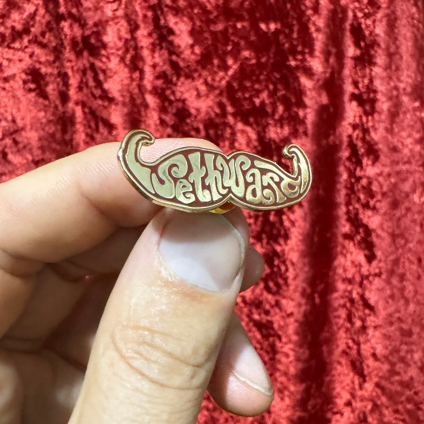 Mustache Enamal Pin image 4