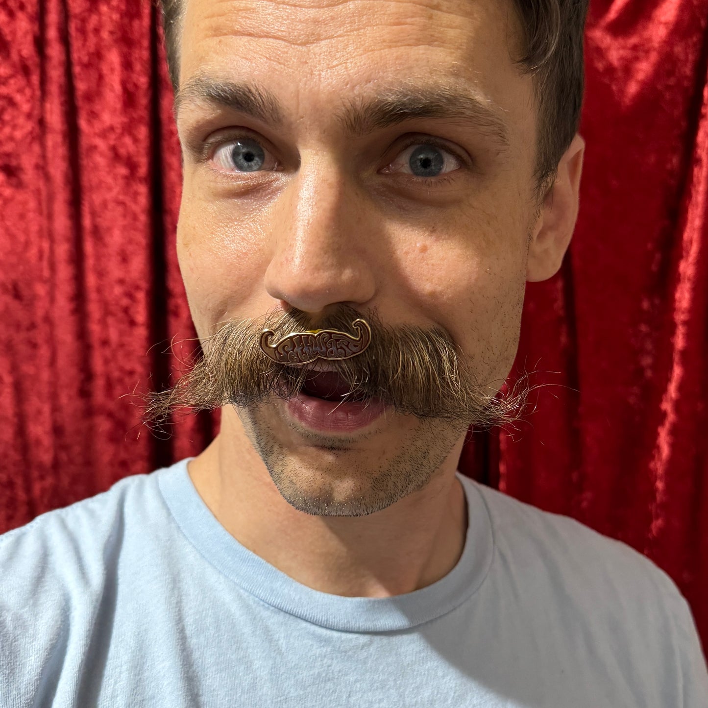 Mustache Enamal Pin image 3