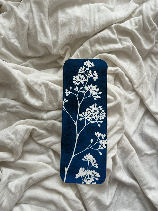 Cyanotype Prints Flower Bookmarks • Set of 5