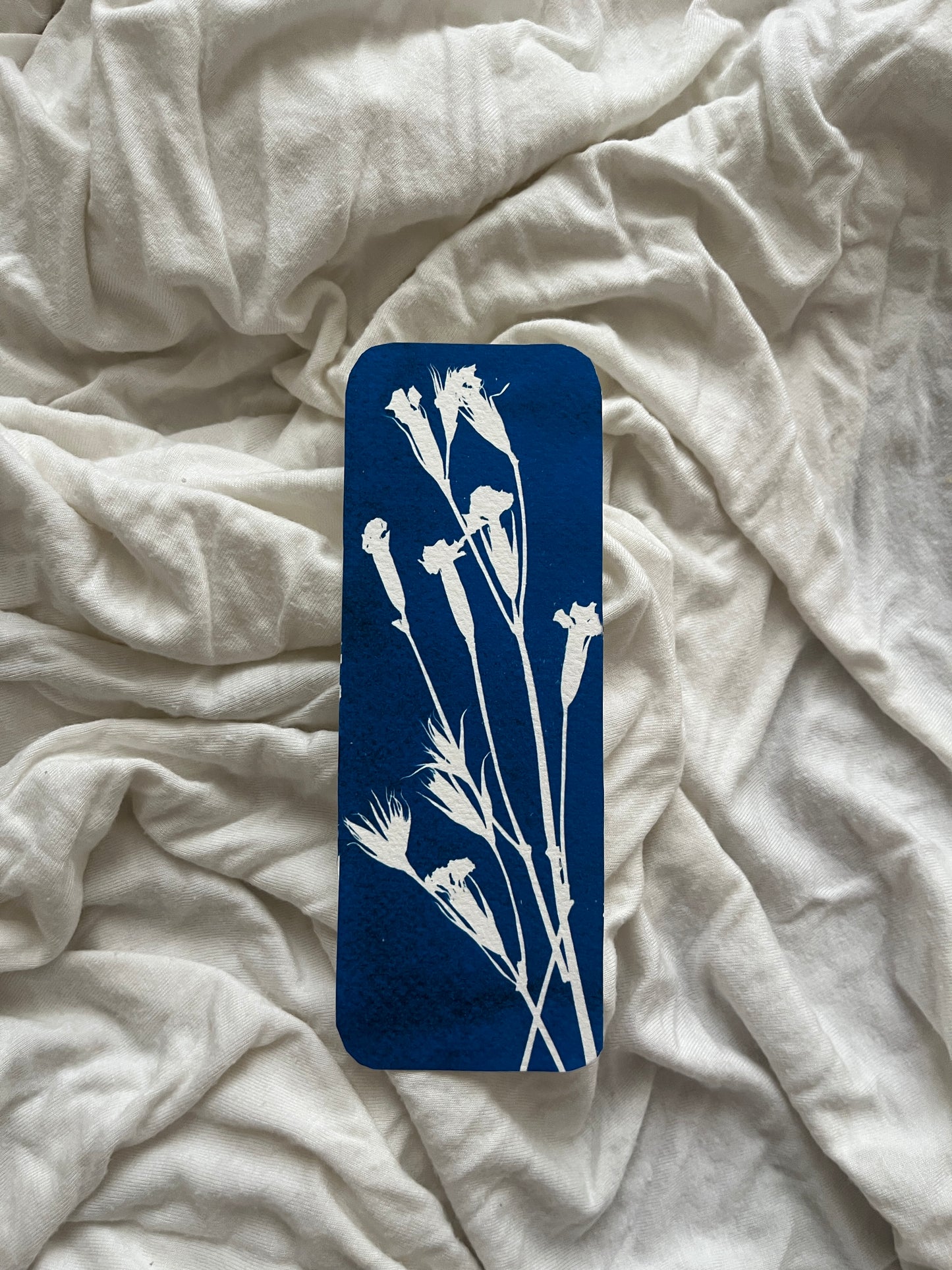 Cyanotype Prints Flower Bookmarks • Set of 5