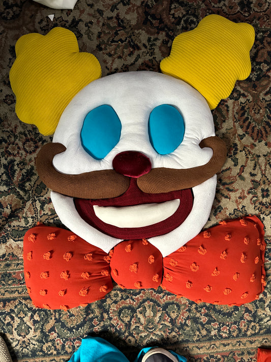 Mustache Clown Textile Wall Art