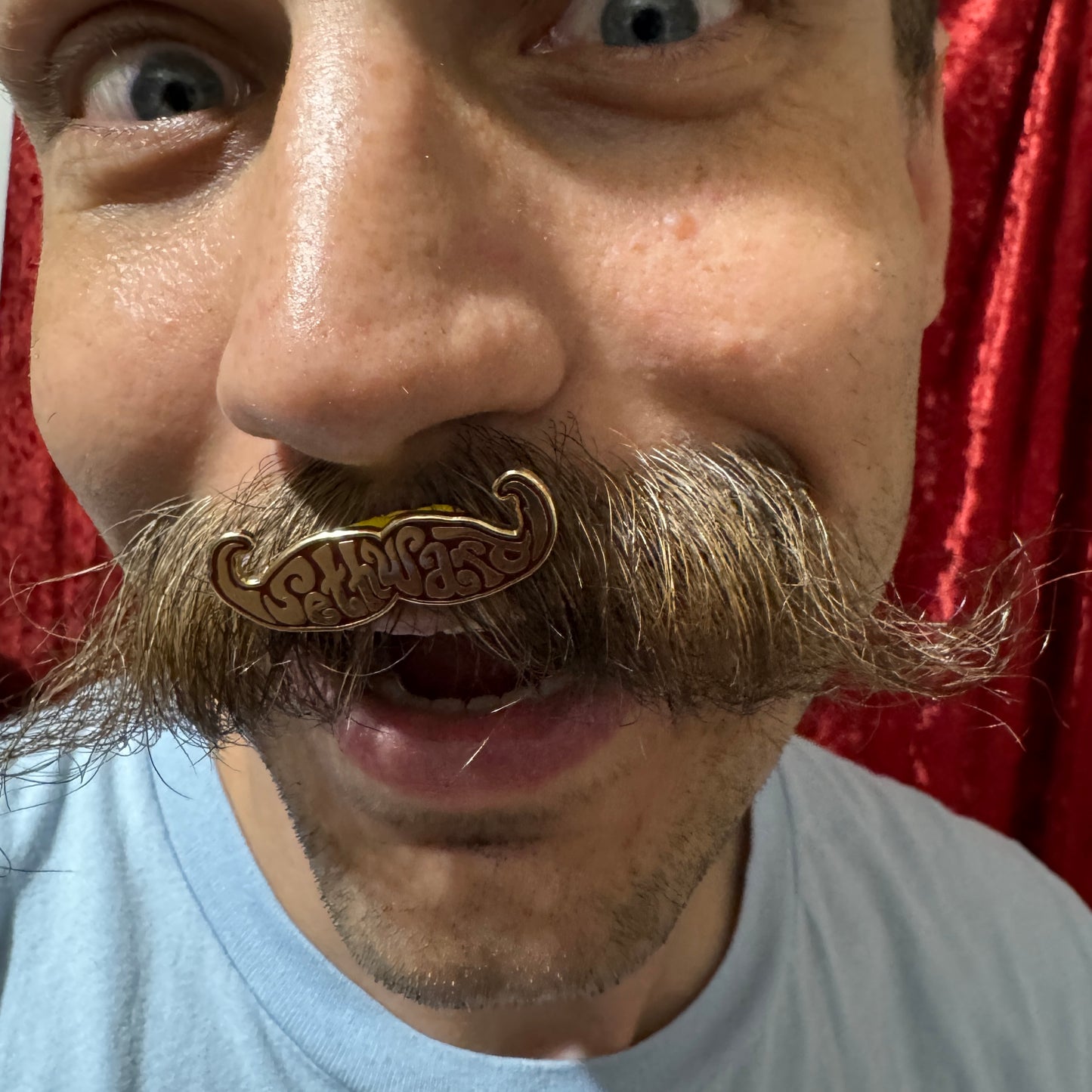 Mustache Enamal Pin image 5